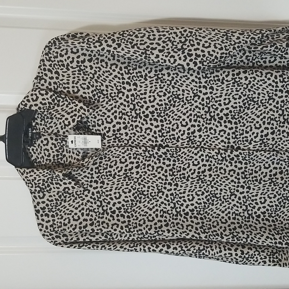 Express Leapord Print Blouse NWT